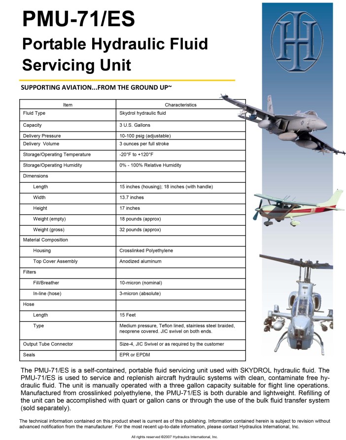 Skydrol Aircraft Fluid Servicing Unit